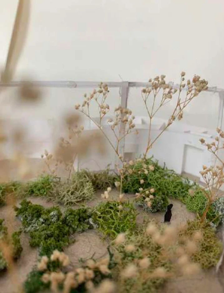 Landscape detail inside the model